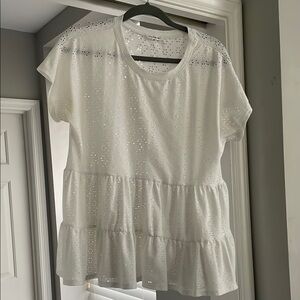 White Eyelet Women's Top
